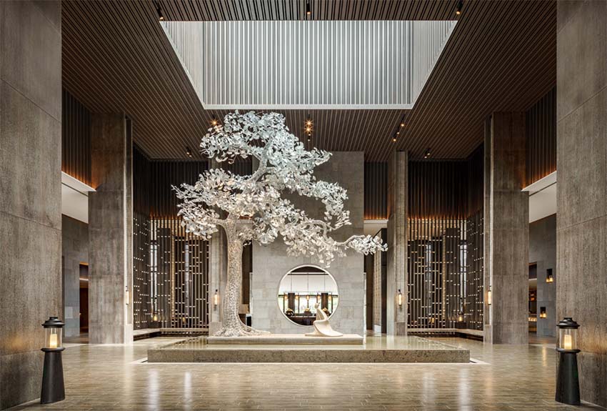 中式酒店中庭景观怎么设计？